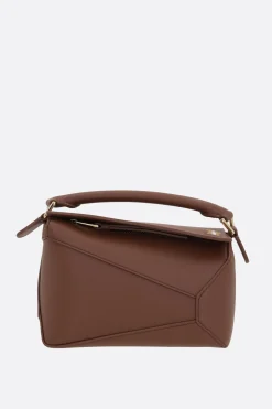 Borse A Mano>LOEWE borsa a mano Puzzle mini Hamster in nappa Marrone