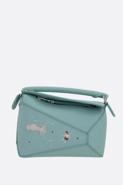 Borse A Mano>LOEWE borsa a mano Puzzle mini Squid in nappa Blu