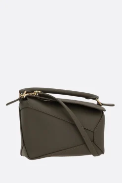 Borse A Mano>LOEWE borsa a mano Puzzle mini in pelle Classic Marrone