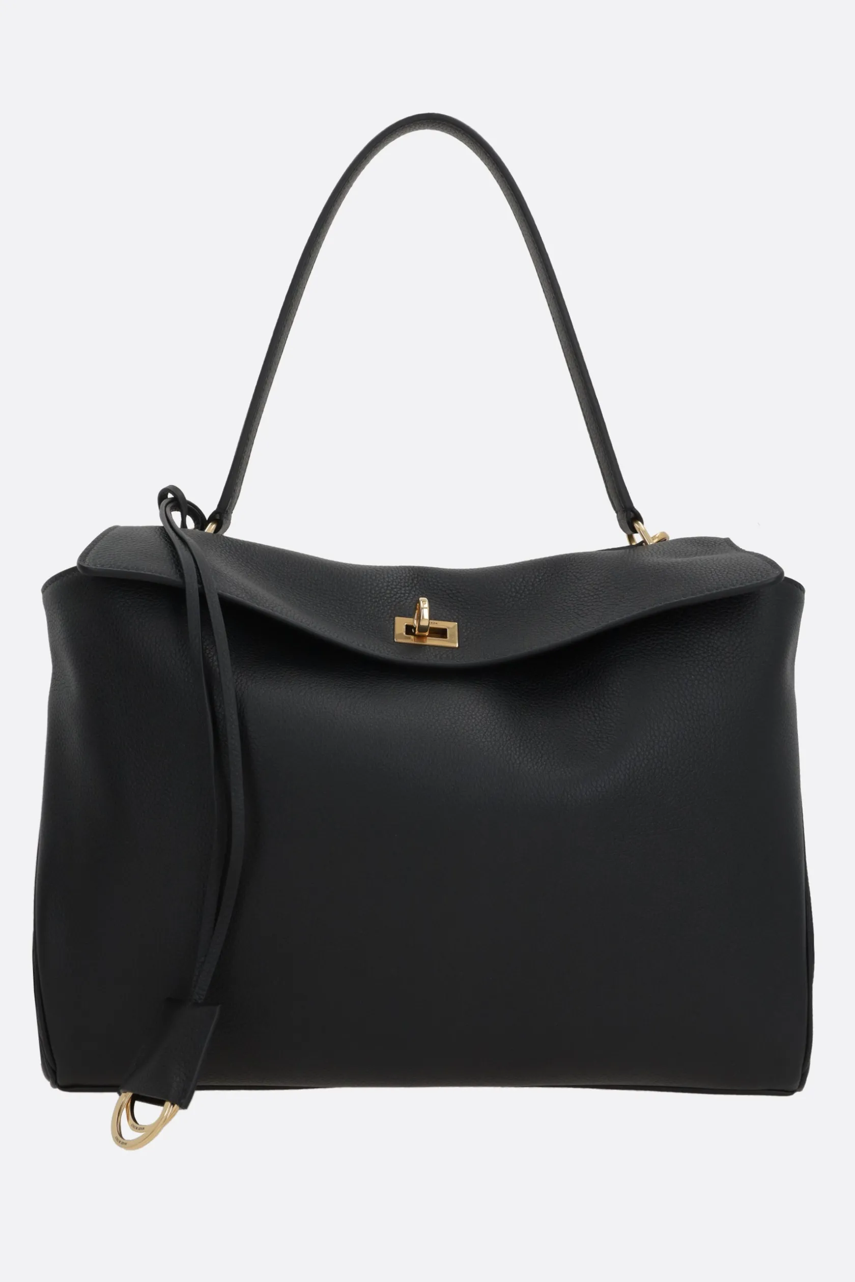 Borse A Mano>BALENCIAGA borsa a mano Rodeo media in pelle martellata Nero
