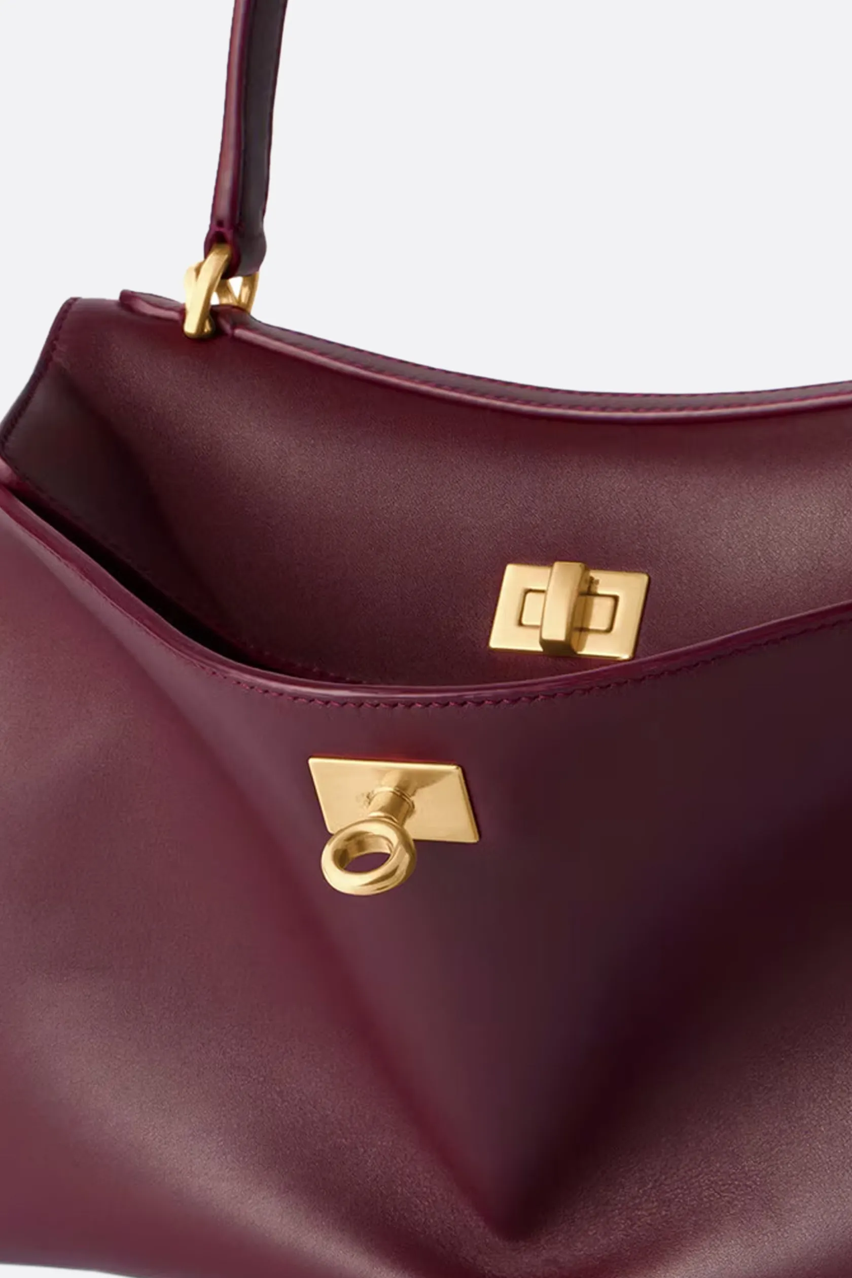 Borse A Mano>BALENCIAGA borsa a mano Rodeo small in pelle liscia Rosso