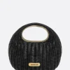 Borse A Mano>SACAI borsa a mano Round in rattan Nero