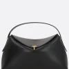 Borse A Mano>TOTEME borsa a mano T-Lock in pelle liscia Nero