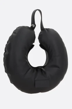 Borse A Mano>MM6 borsa a mano Travel Pillow in pelle liscia Nero