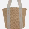 Borse A Mano>CHLOÉ borsa a mano Woody large in carta equo-solidale Neutro