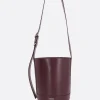 Borse A Tracolla>JIL SANDER borsa a secchiello Cannolo in pelle liscia Rosso