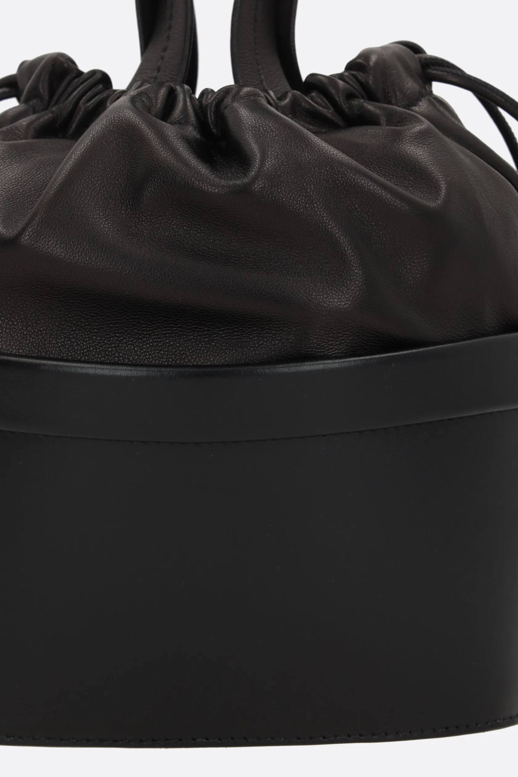 Borse A Mano>MAISON MARGIELA borsa a secchiello small in pelle liscia e nappa Nero