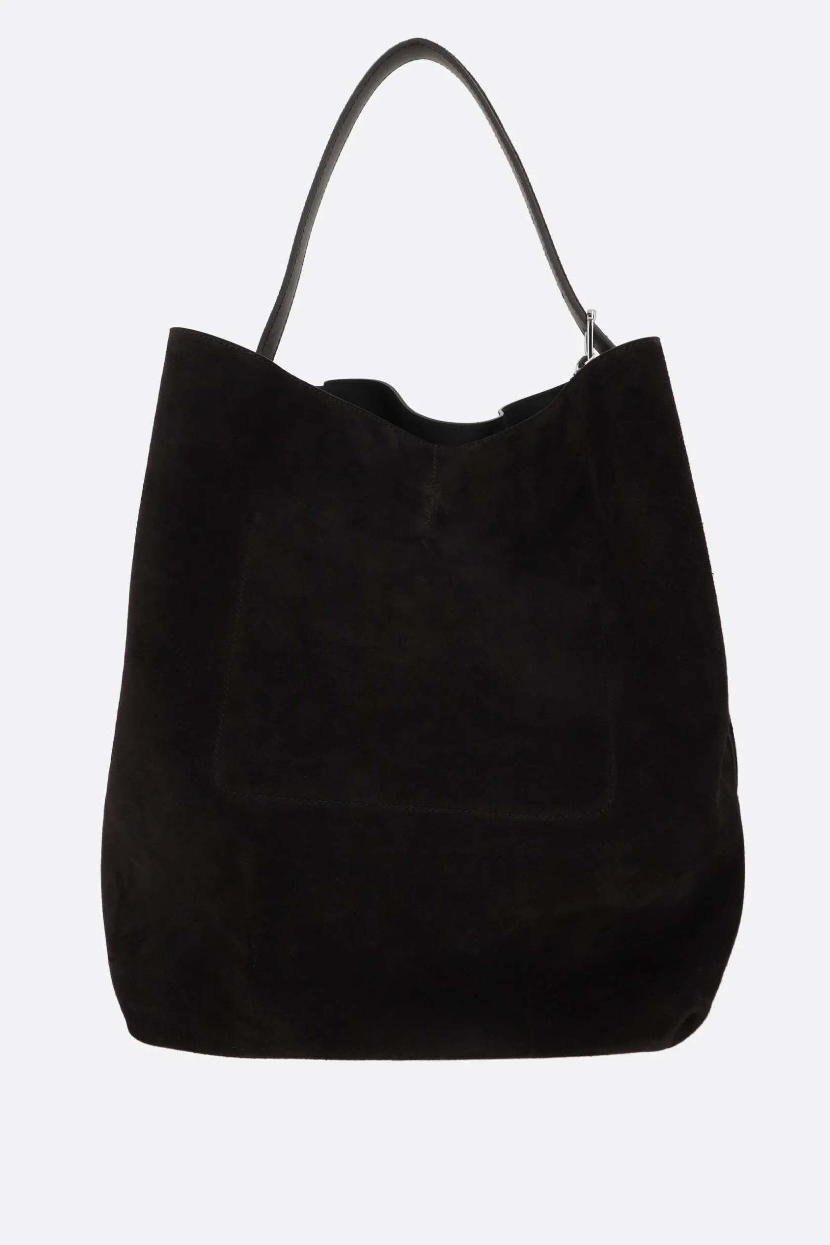 Borse A Tracolla>TOTEME borsa a spalla Belted in suede Marrone