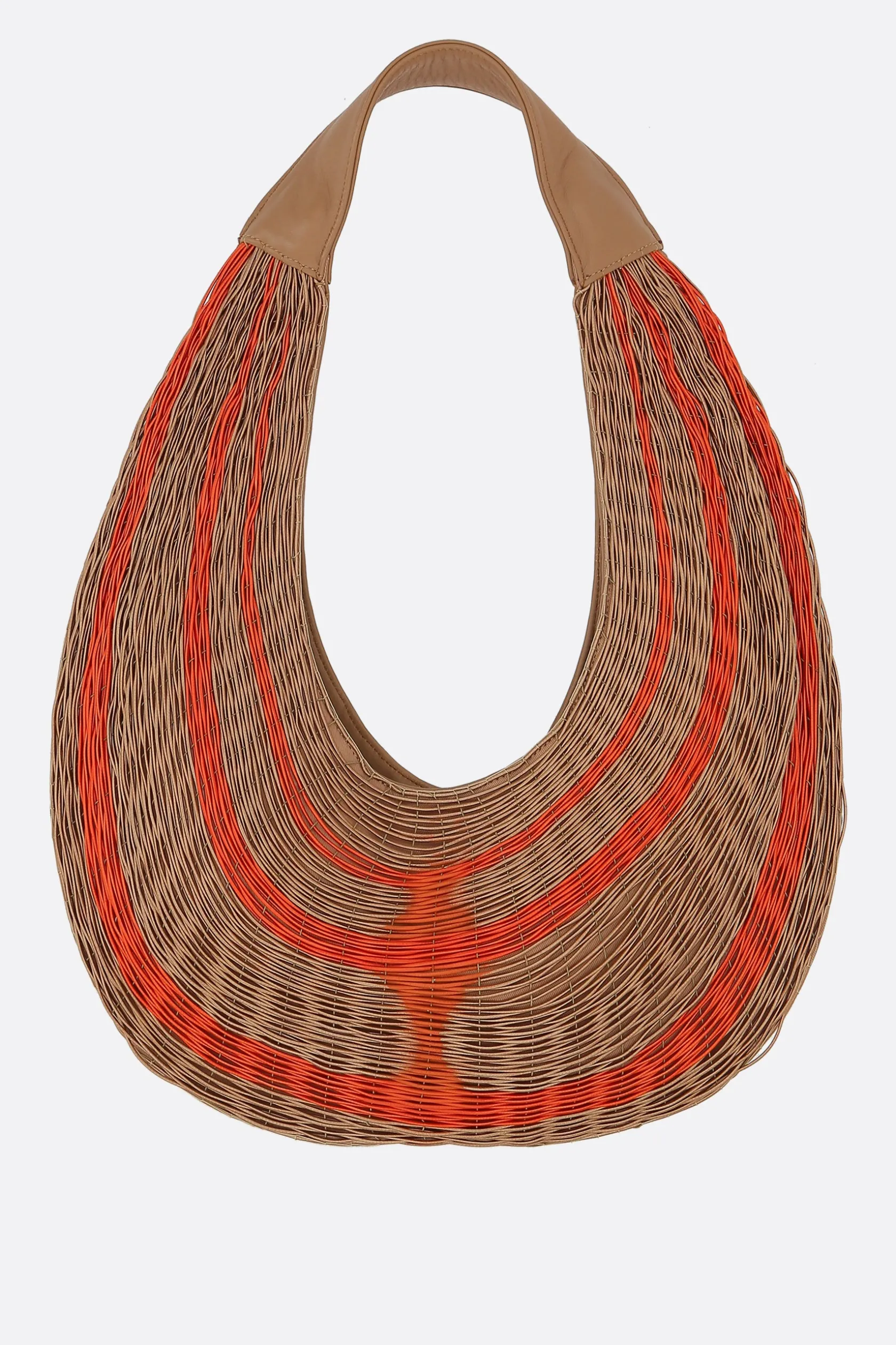 Borse A Tracolla>MARIANA MENDEZ borsa a spalla Bivalda in nappa con elastici Arancione