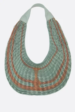 Borse A Tracolla>MARIANA MENDEZ borsa a spalla Bivalda in nappa con elastici Blu