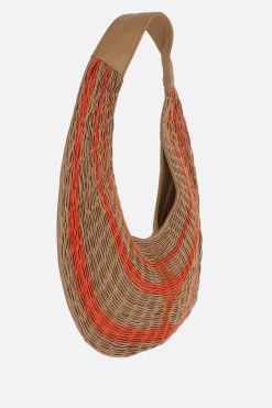 Borse A Tracolla>MARIANA MENDEZ borsa a spalla Bivalda in nappa con elastici Arancione