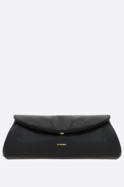 Borse A Tracolla>JIL SANDER borsa a spalla Cannolo small in pelle imbottita Nero