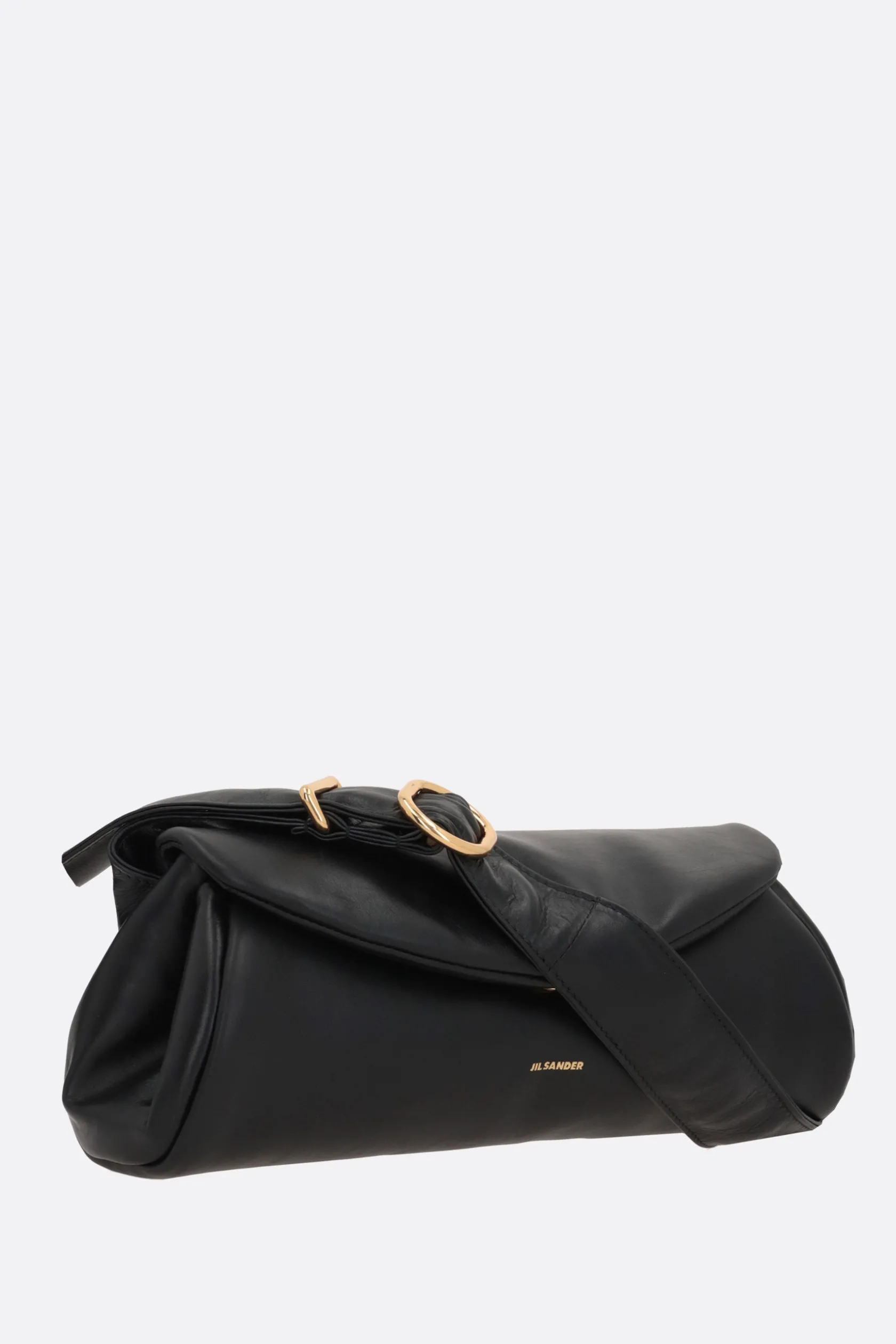 Borse A Tracolla>JIL SANDER borsa a spalla Cannolo small in pelle imbottita Nero