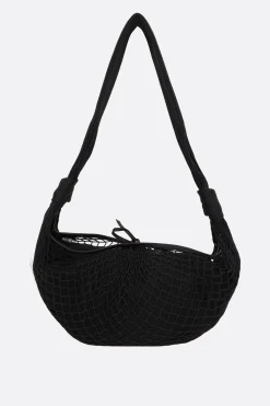 Borse A Tracolla>LEMAIRE borsa a spalla Croissant Filt in rete Nero
