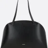 Borse A Tracolla>JIL SANDER borsa a spalla Curve media in pelle liscia Nero