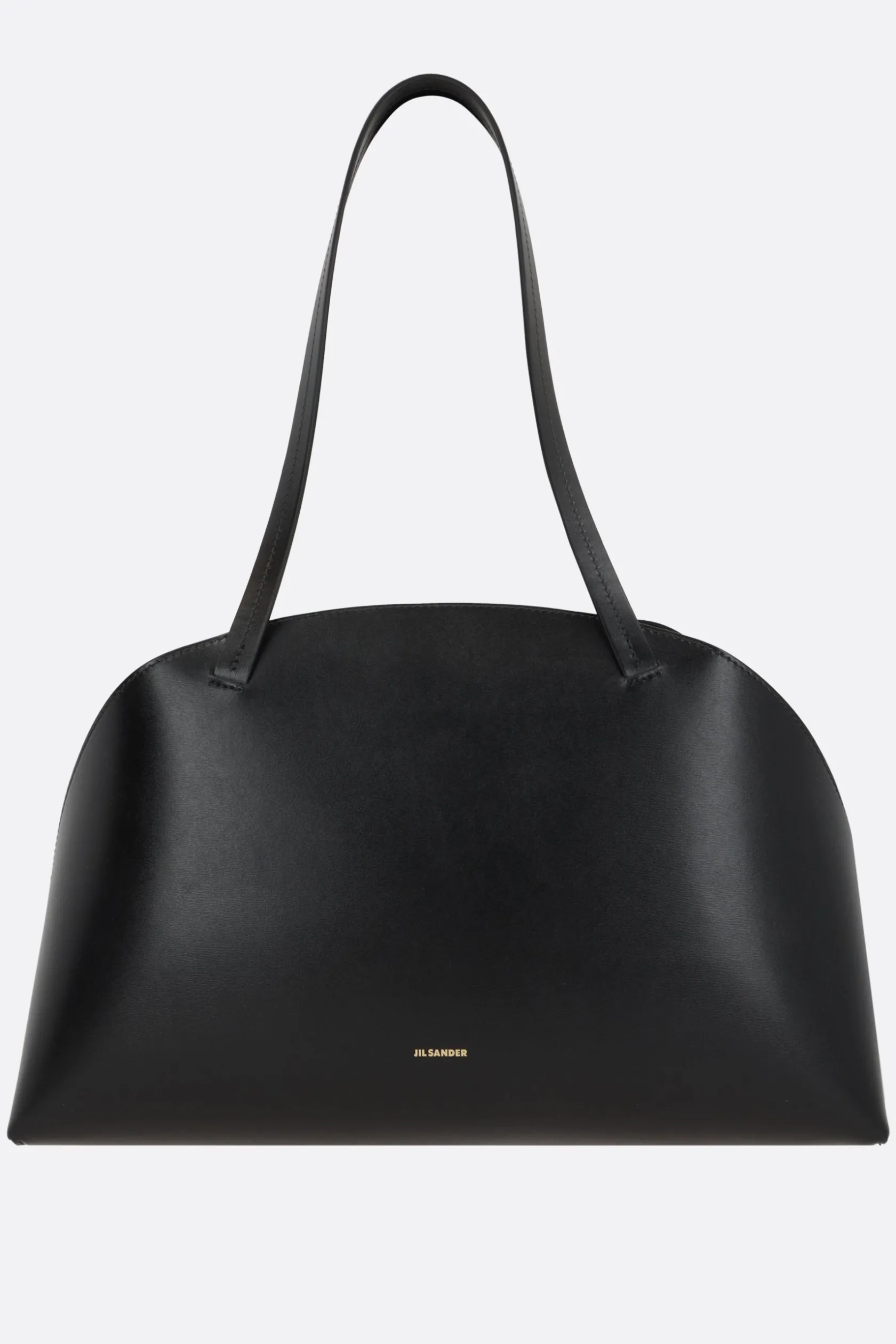 Borse A Tracolla>JIL SANDER borsa a spalla Curve media in pelle liscia Nero