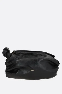 Borse A Tracolla>JIL SANDER borsa a spalla Cushion Small in pelle Paper Nero