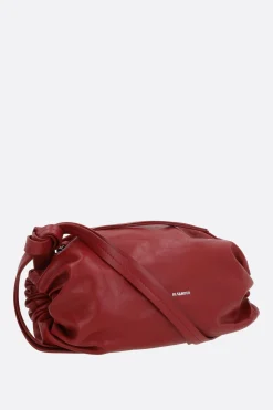 Borse A Tracolla>JIL SANDER borsa a spalla Cushion Small in pelle Paper Rosso