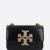 Borse A Tracolla>TORY BURCH borsa a spalla Eleanor Pavé small in pelle spazzolata Nero