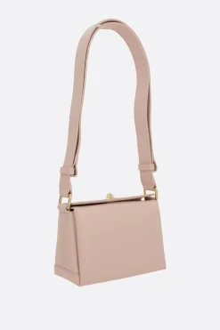 Borse A Tracolla>PLAN C borsa a spalla Folded mini in pelle liscia Rosa