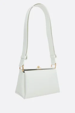 Borse A Tracolla>PLAN C borsa a spalla Folded mini in pelle liscia Bianco