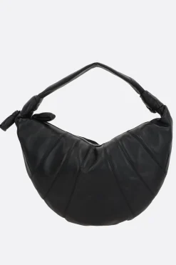 Borse A Tracolla>LEMAIRE borsa a spalla Fortune Croissant in nappa Nero