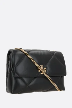 Borse A Tracolla>TORY BURCH borsa a spalla Kira small in pelle matelassé Nero