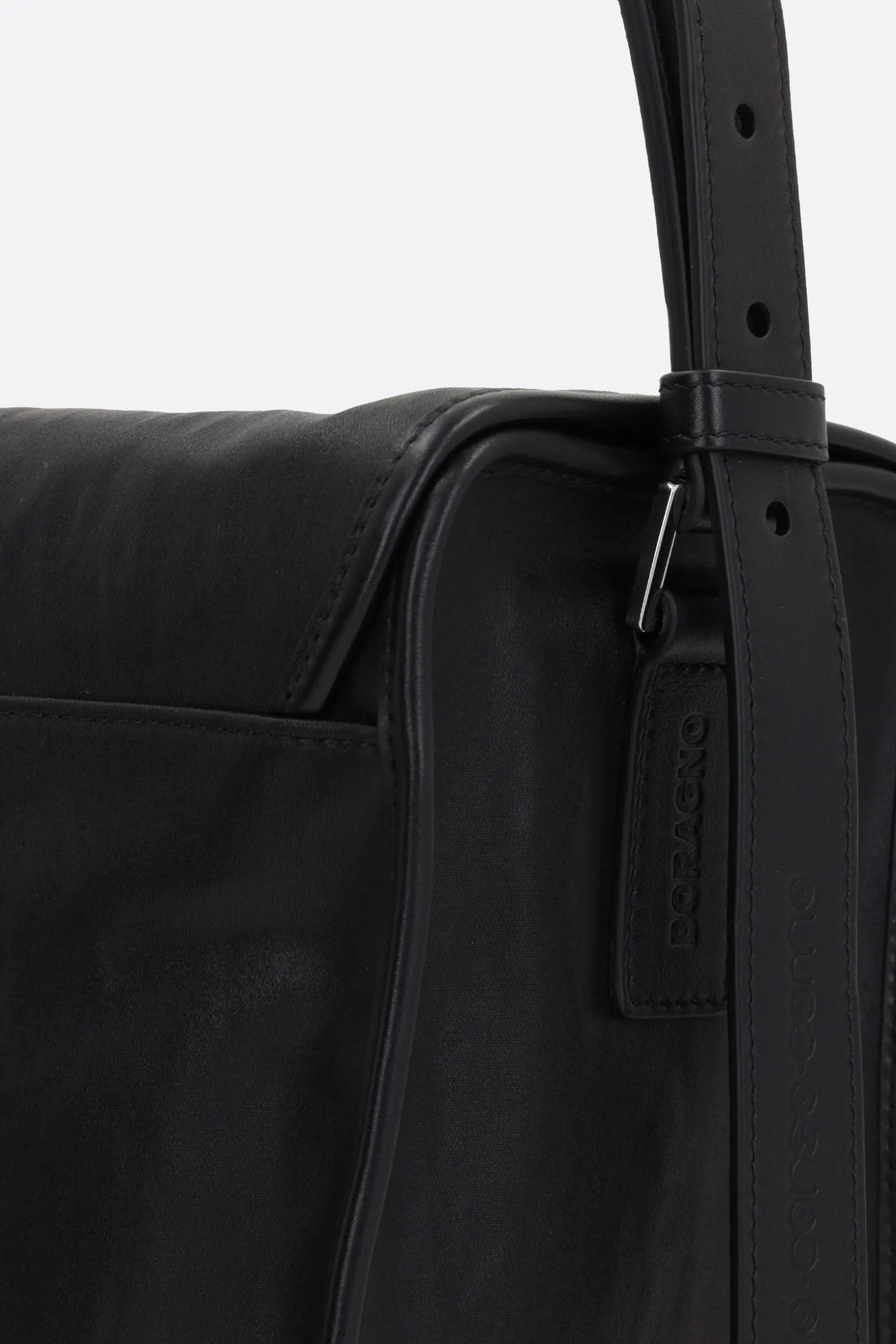 Borse A Tracolla>BORAGNO X 10 CORSO COMO borsa a spalla Remo Flap in nylon riciclato Nero