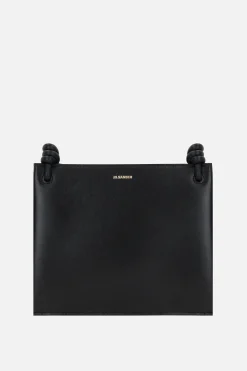 Borse A Tracolla>JIL SANDER borsa a spalla small in pelle liscia Nero
