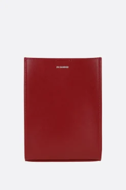 Borse A Tracolla>JIL SANDER borsa a spalla Tangle small in pelle liscia Rosso