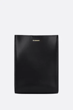 Borse A Tracolla>JIL SANDER borsa a spalla Tangle small in pelle liscia Nero