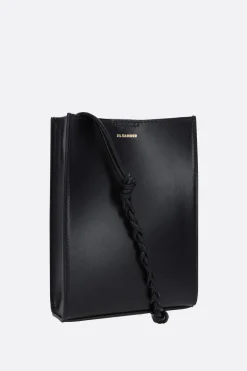 Borse A Tracolla>JIL SANDER borsa a spalla Tangle small in pelle liscia Nero