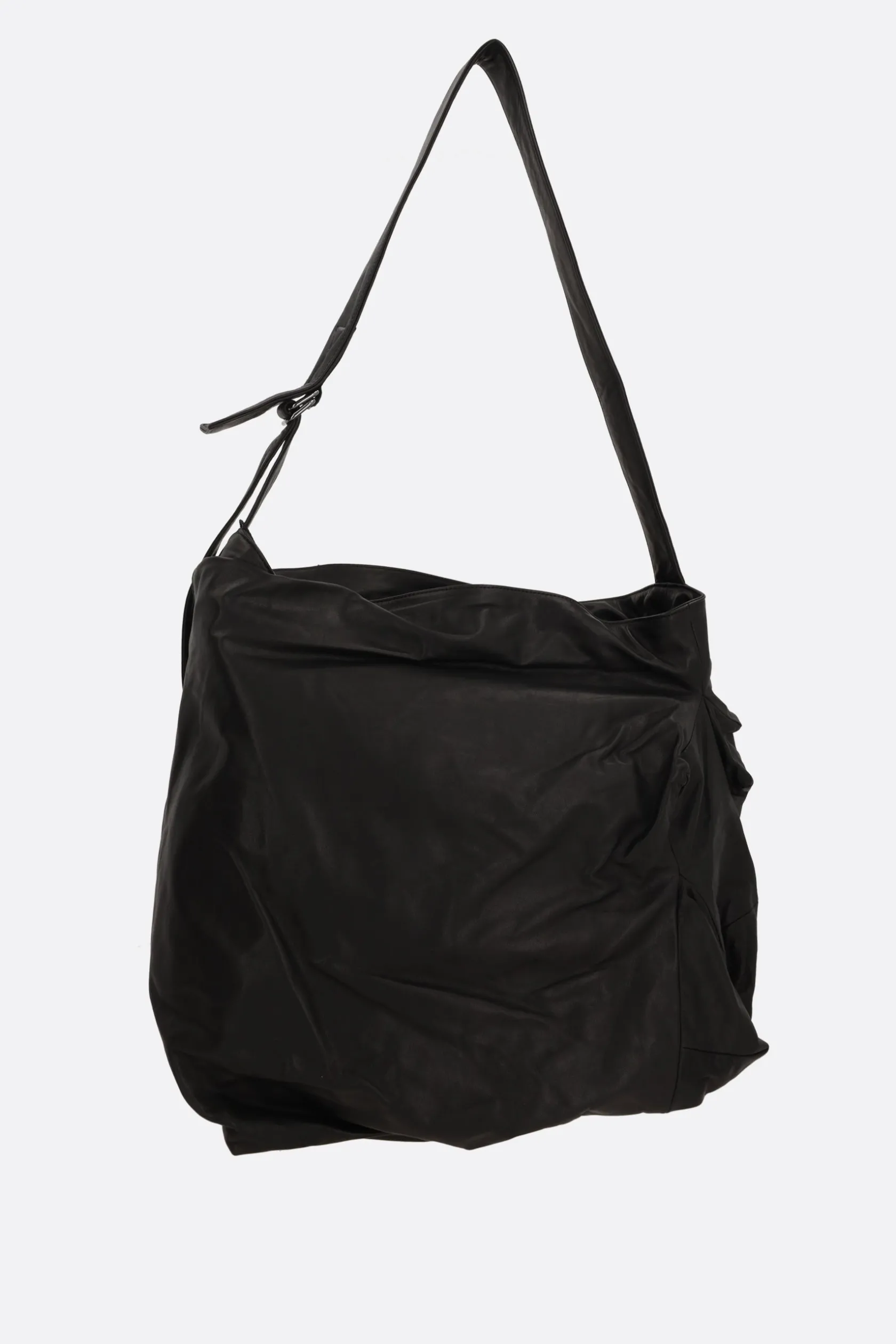 Borse A Tracolla>DISCORD YOHJI YAMAMOTO borsa a spalla Unevenness in pelle liscia Nero