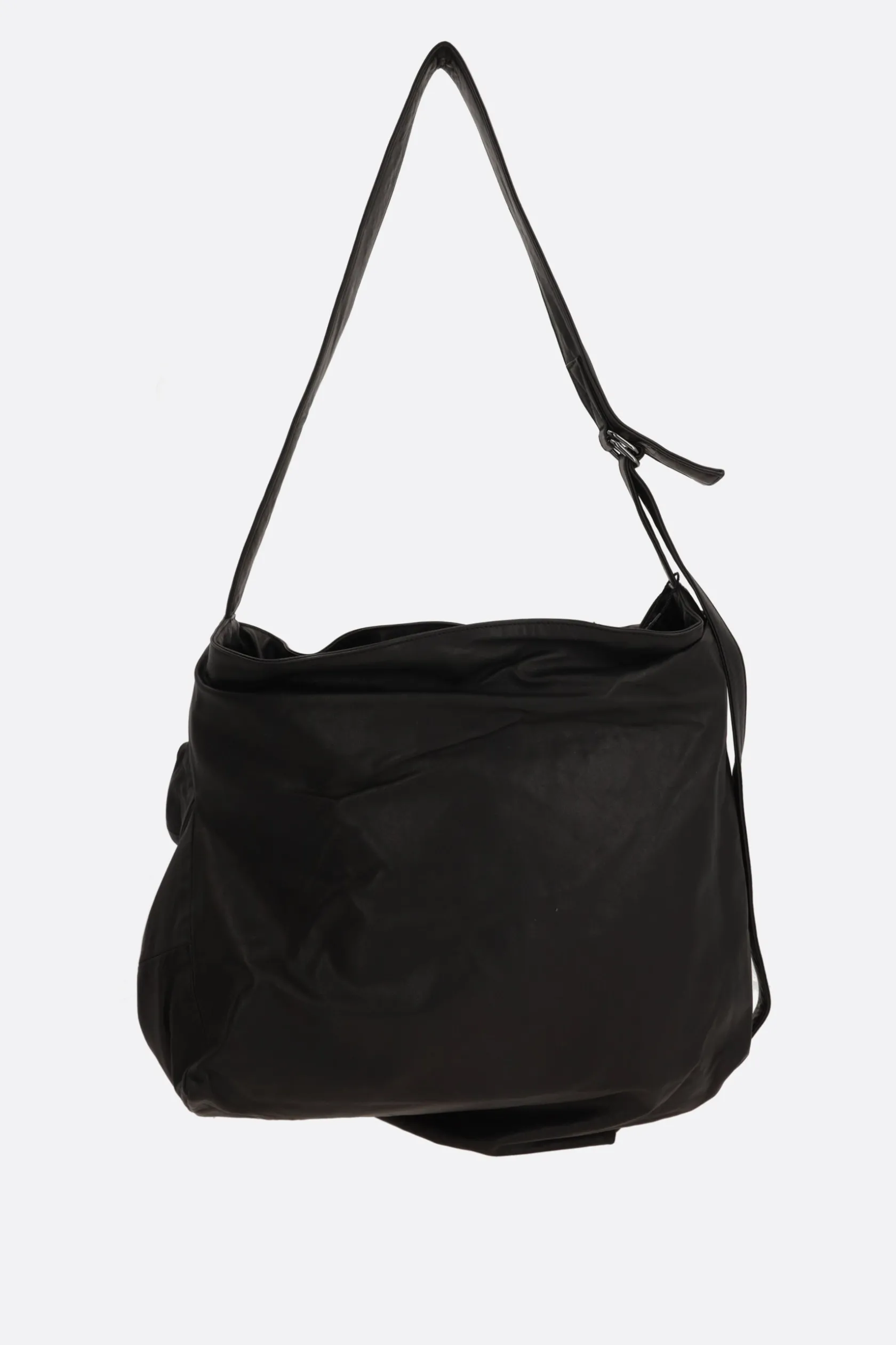Borse A Tracolla>DISCORD YOHJI YAMAMOTO borsa a spalla Unevenness in pelle liscia Nero