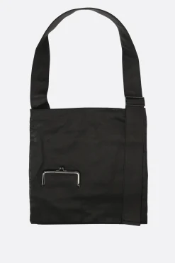 Borse A Tracolla>DISCORD YOHJI YAMAMOTO borsa a tracolla Clasp in pelle martellata Nero