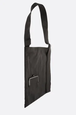 Borse A Tracolla>DISCORD YOHJI YAMAMOTO borsa a tracolla Clasp in pelle martellata Nero