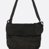 Borse A Tracolla>YOHJI YAMAMOTO borsa a tracolla in pelle martellata Nero