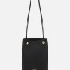 Borse A Tracolla>LOEWE borsa a tracolla Pebble in pelle liscia Nero