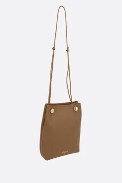 Borse A Tracolla>LOEWE borsa a tracolla Pebble in pelle liscia Marrone