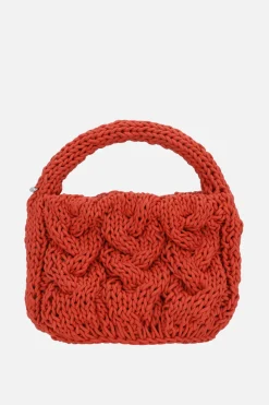 Borse A Mano>JW ANDERSON borsa Cable Knit small in pelle intrecciata Arancione