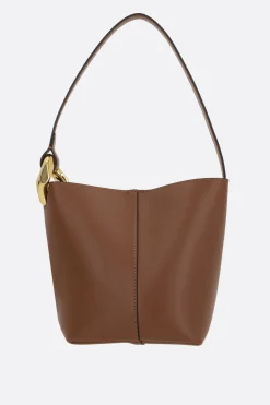 Borse A Mano>JW ANDERSON borsa Corner Bucket small in pelle liscia Marrone
