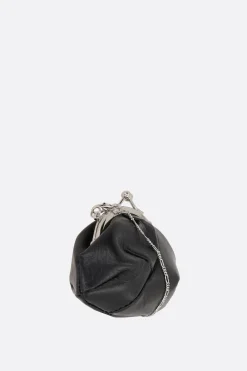 Borse A Tracolla>Y'S borsa da collo 3D in pelle semi lucida Nero