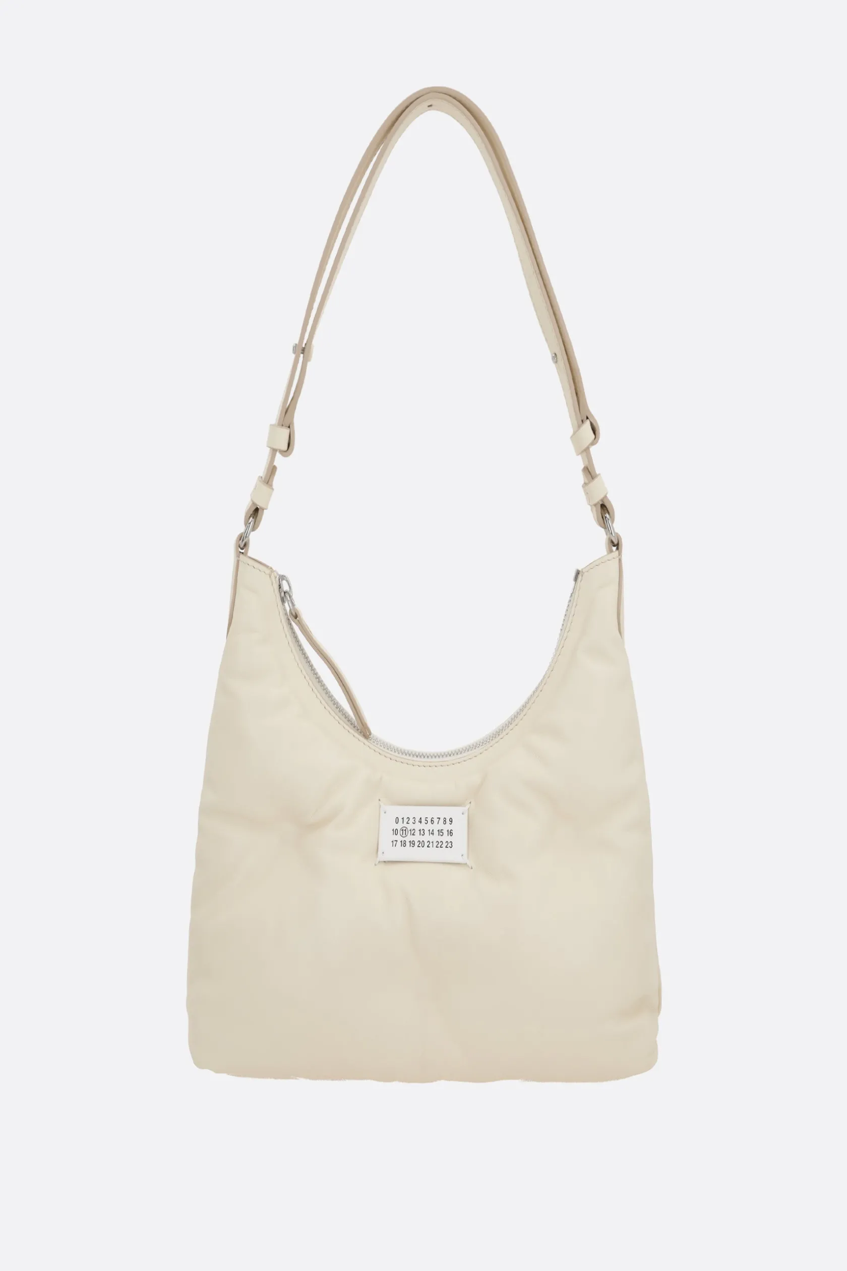 Borse A Tracolla>MAISON MARGIELA borsa hobo Glam Slam small in nappa matelassé Neutro