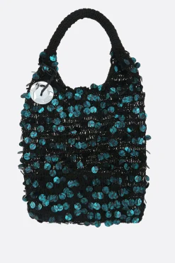 Borse A Mano>JW ANDERSON borsa hobo in rete con paillettes Grigio