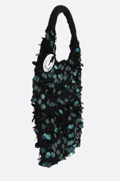 Borse A Mano>JW ANDERSON borsa hobo in rete con paillettes Grigio