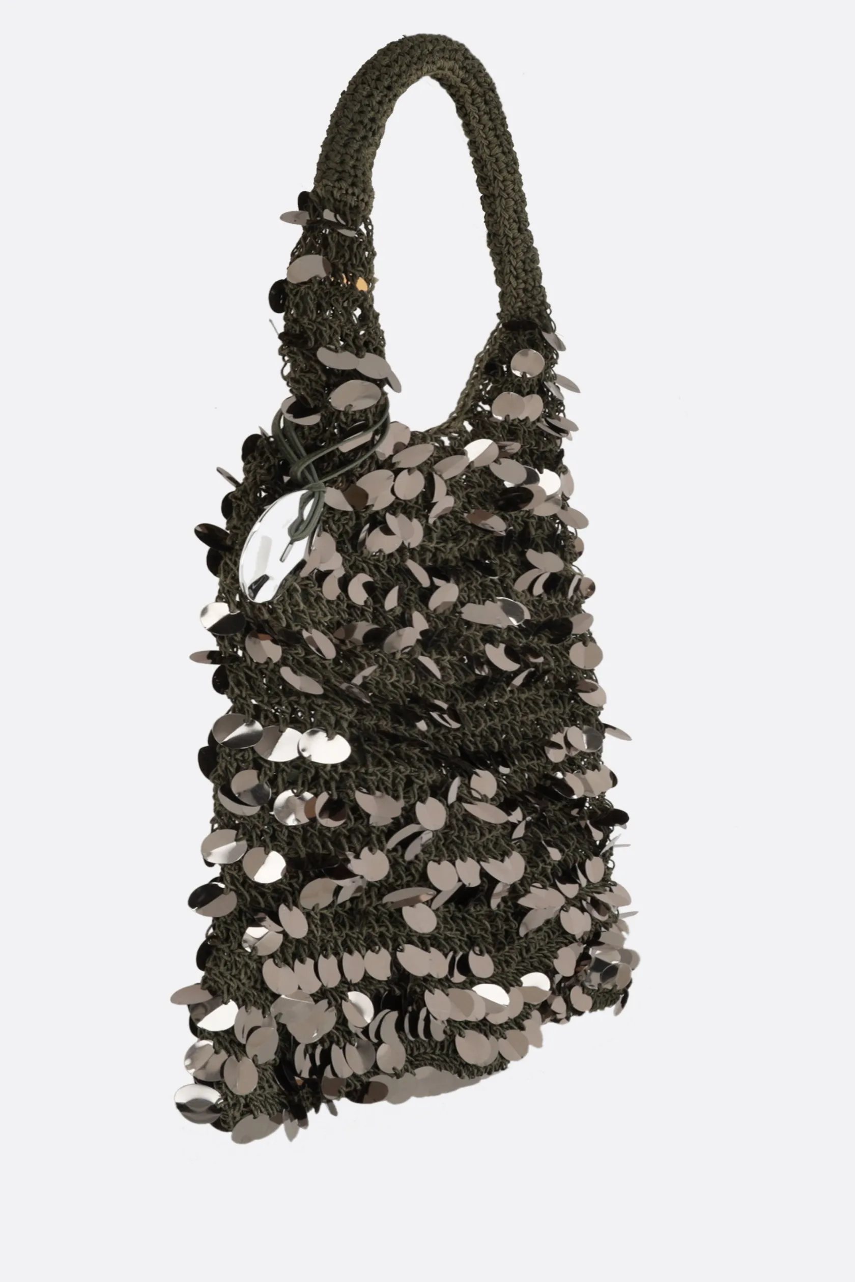 Borse A Mano>JW ANDERSON borsa hobo in rete con paillettes Nero