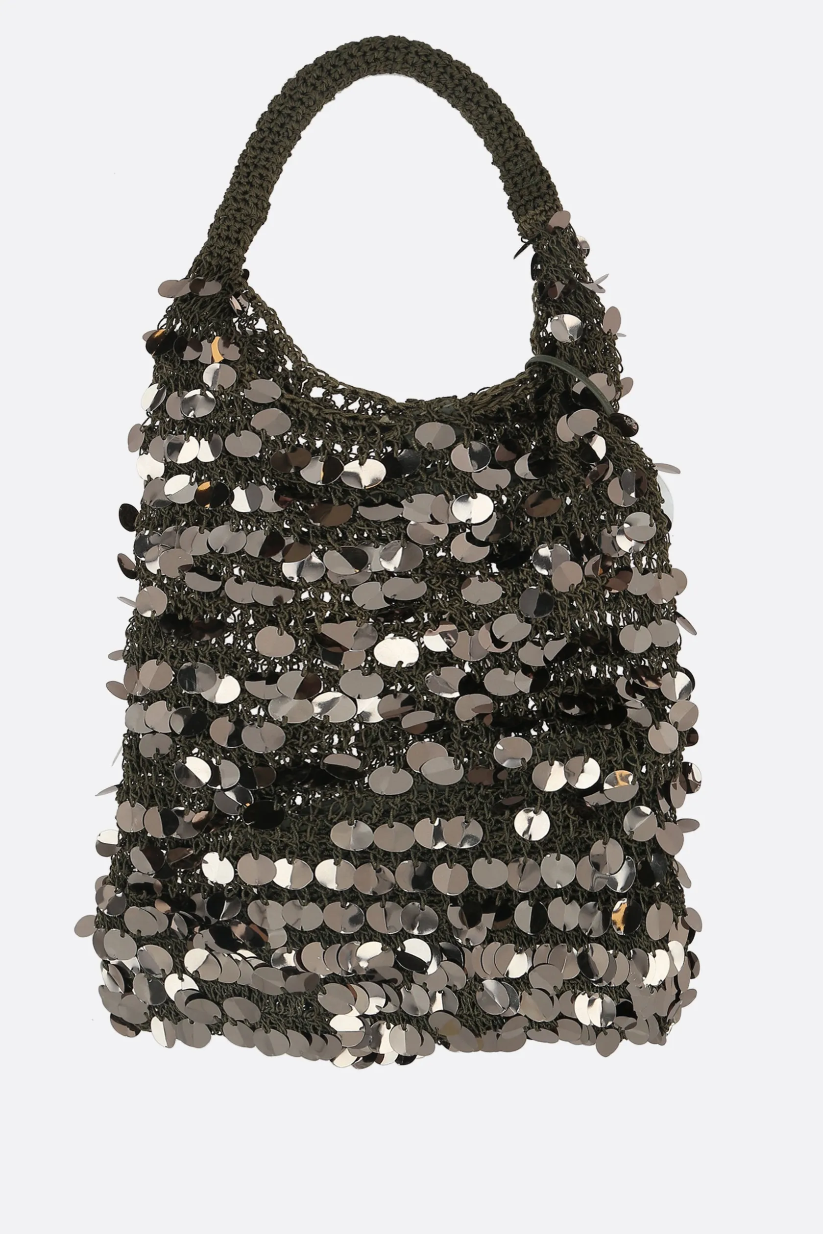Borse A Mano>JW ANDERSON borsa hobo in rete con paillettes Nero
