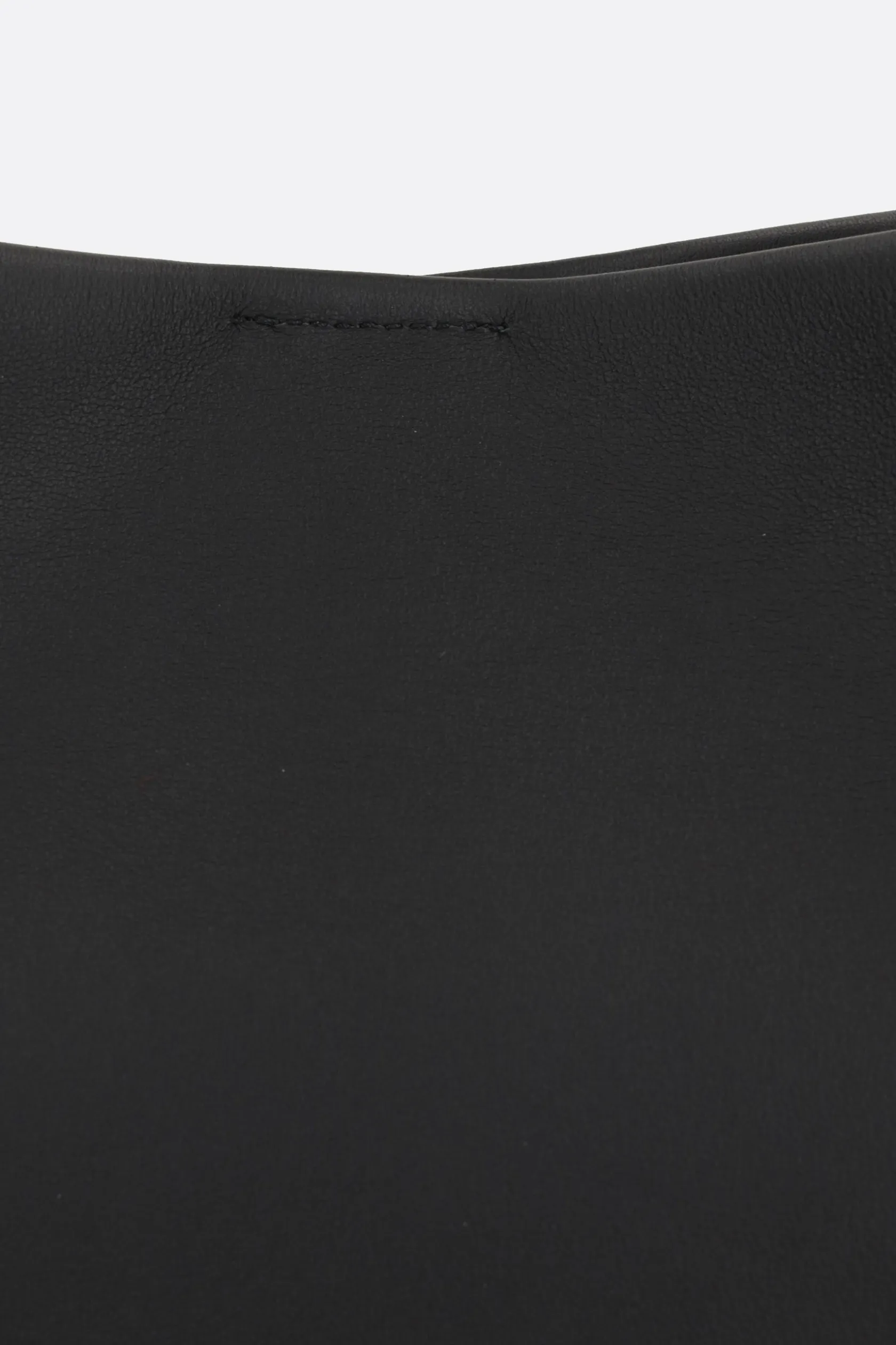 Borse A Tracolla>JIL SANDER borsa hobo Knot media in pelle liscia Nero
