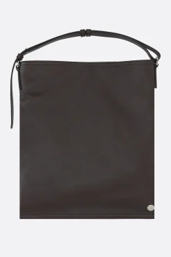 Borse A Mano>BORAGNO X 10 CORSO COMO borsa hobo Sharp large in pelle martellata Marrone