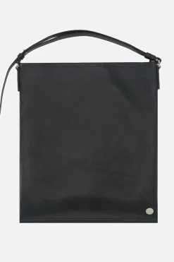 Borse A Mano>BORAGNO X 10 CORSO COMO borsa hobo Sharp large in pelle martellata Nero